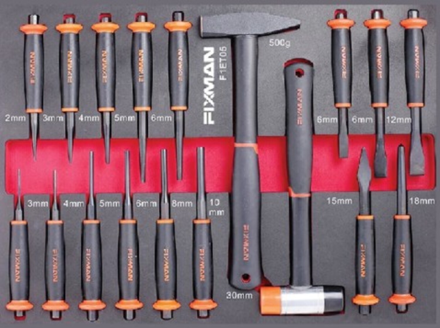 เครื่องมือ Fixman จำนวน 18 ชิ้น